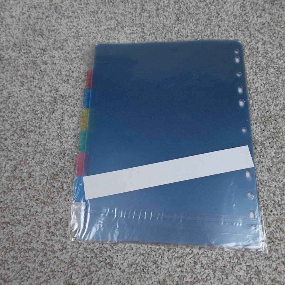 Betterline 8 Tab Ring Binder Indexes Poly Dividers Assorted Colors 63830 NEW